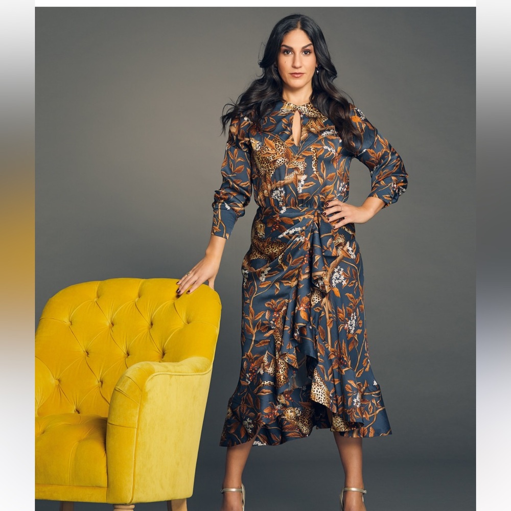NWOT  Johanna Ortiz Elegant Floral Print Dress - Picture 4 of 16